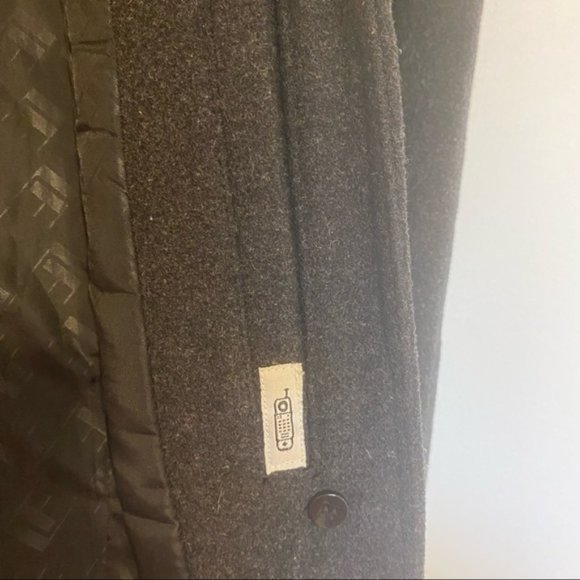 LONDON FOG Charcoal Grey Wool Peacoat - Picture 4 of 13